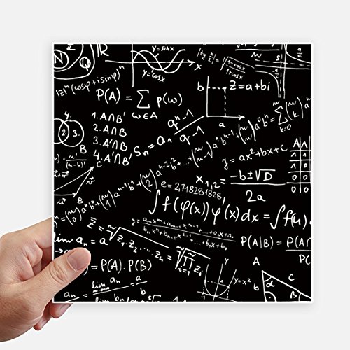 Autocollant carré formule science calcul DIYthinker sticker 20 cm pour ordinateur et mur 4pcs