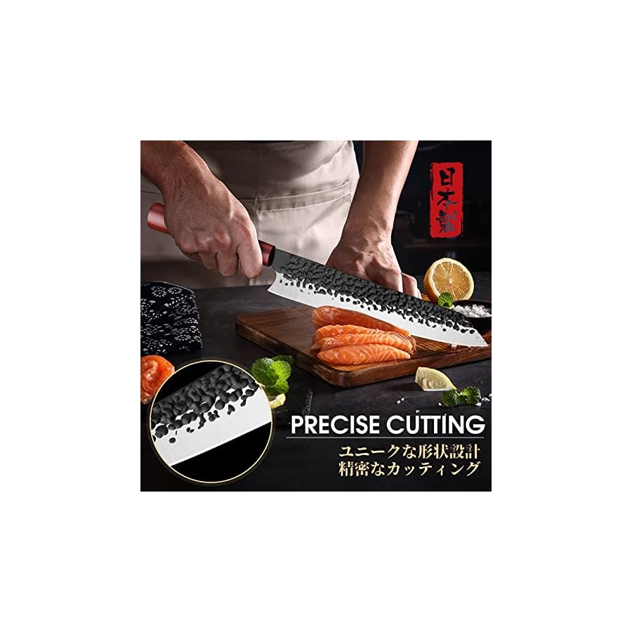 Huusk-Japan-knife-Kiritsuke-Chef-Knife-Professional-9-High-Carbon-Steel-Japanese-Kitchen-Knife-Hand-Forged-Meat-Sushi-Knife-Ultra-Sharp-Cooking-Knife-Full-Tang-Bunka-Knife-for-Sushi-Poultry Huusk Japan knife, Kiritsuke Chef Knife Professional 9" High Carbon Steel Japanese Kitchen Knife Hand Forged Meat Sushi Knife Ultra Sharp Cooking Knife Full Tang Bunka Knife for Sushi Poultry