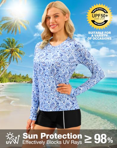 Image of UPF 50+ Sun Shirt for Women Long Sleeve Quick Dry UV Protection Hiking Top