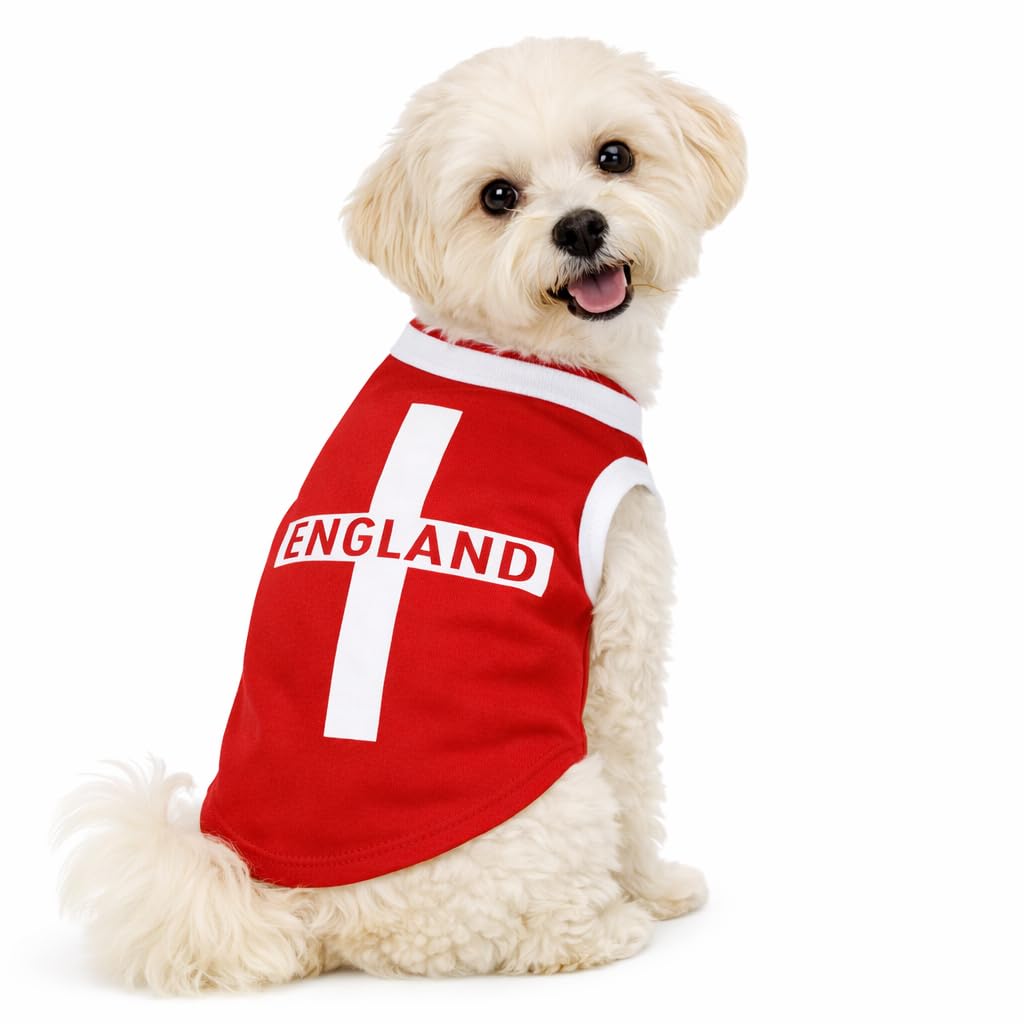 Petitebelle England Cross Puppy Dog Shirt (Red, X-Small)
