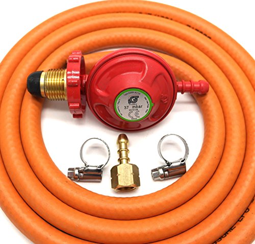 Igt 37Mbar Propane Hand Wheel Gas Regulator Hose Kit For Uk Cadac Lp Models