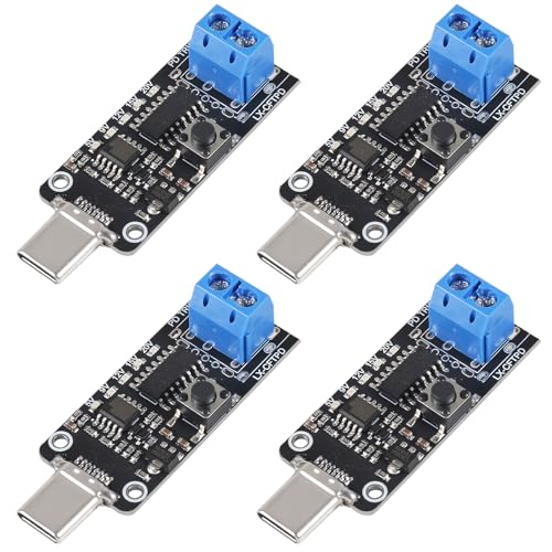 Image of 4pcs 100W 5A USB-C Fast Charge USB-C PD QC DC 5V 9V 12V 15V 20V Adjustable Voltage Power Trigger Module 5A Type-C Male Input (Type-C Male -2P Terminal)