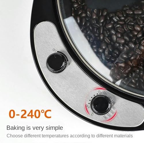 Electric Coffee Roaster Machine, 800g Capacity, Adjustable Temperature 0-240°C for Roasting Coffee Beans, Nuts & Seeds, 110-220V Dual Voltage - Image 3