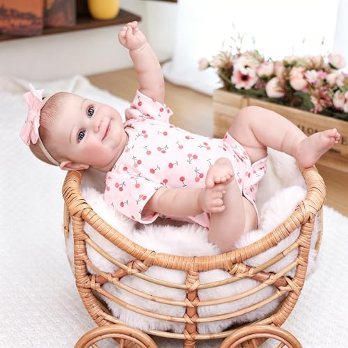 Muñeca Reborn Bebé Realista Vinilo 18 Pulgadas miniatura 4