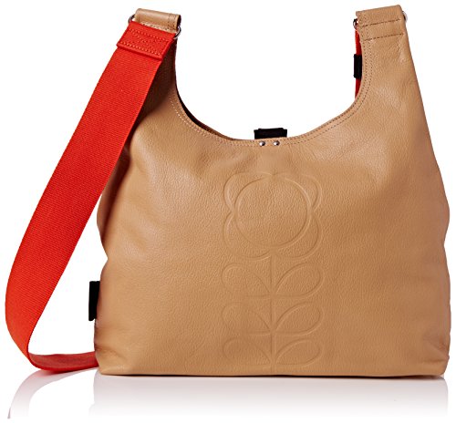 Image of Orla Kiely Embossed Flower Leather Midi Sling Bag