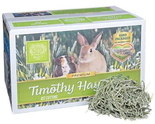 Image of Small Pet Select 1st Cutting Timothy Hay for Rabbits & Guinea Pigs, 20 lb | High Fiber Natural Hay, Grown in USA, Long Coarse Strands for Dental Wear, For Chinchillas, Hamsters, Bunnies & Small Pets