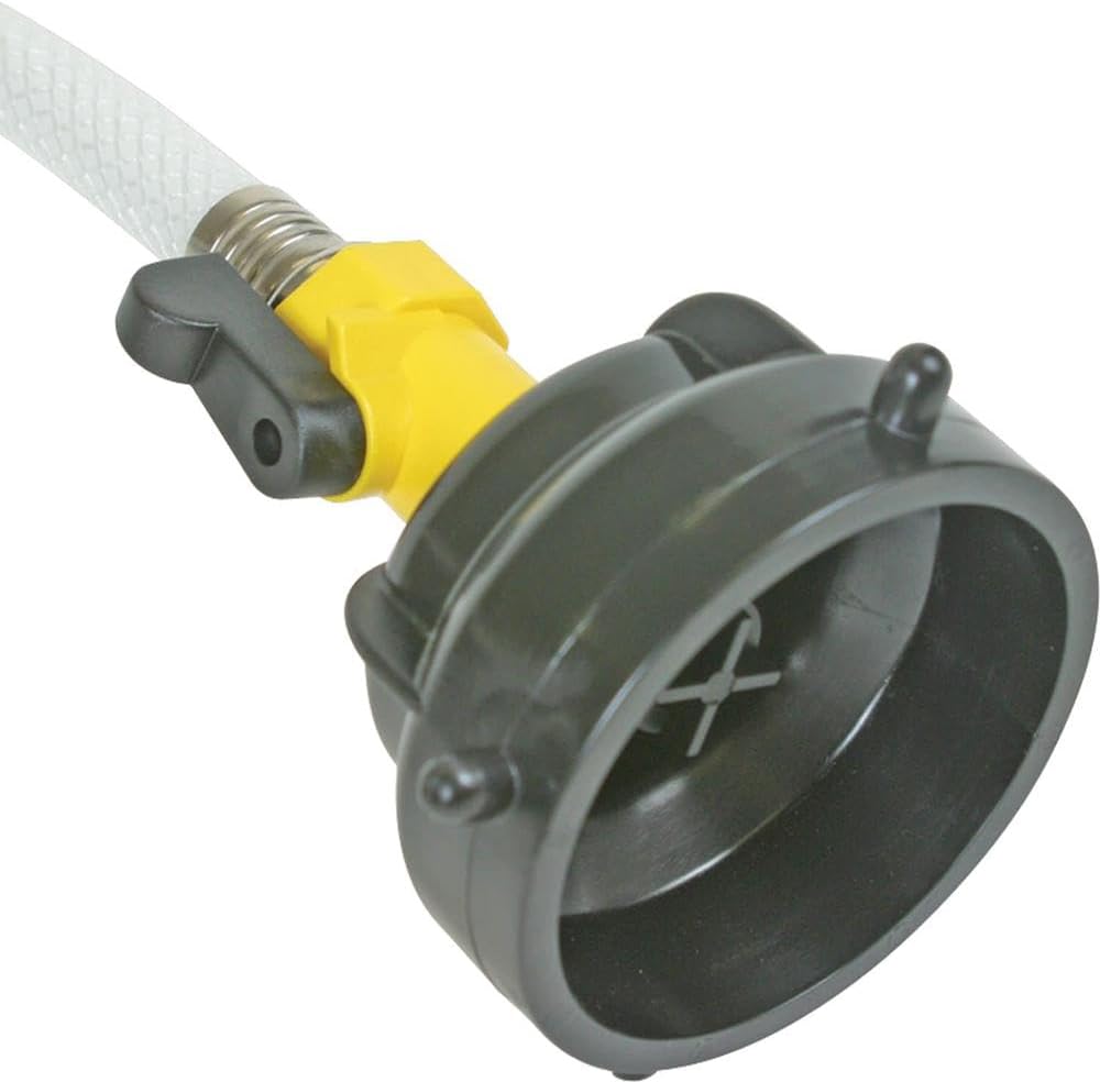 RV Sewer Hose Rinse Cap | Features a Convenient Shut-Off Valve for Water Flow Control, Firmly Locks onto the RV Sewer Hose Bayonet Fitting, and Rinses RV Sewer Hose Before Storage (39533)