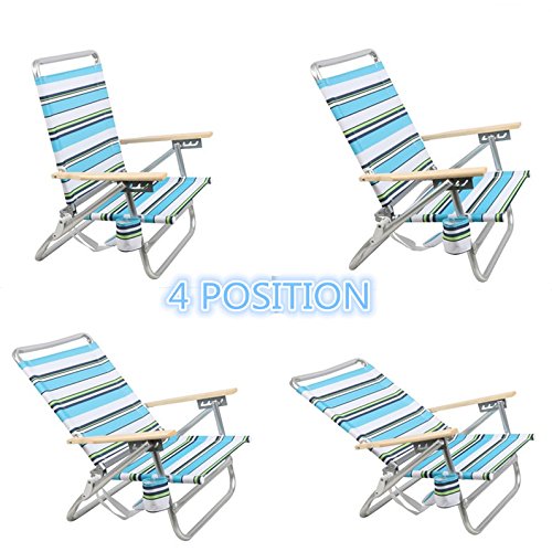 Portal Beach Chair, 31.1” (H) X 19.69” (L) X 14.17” (W), Blue #TOP3