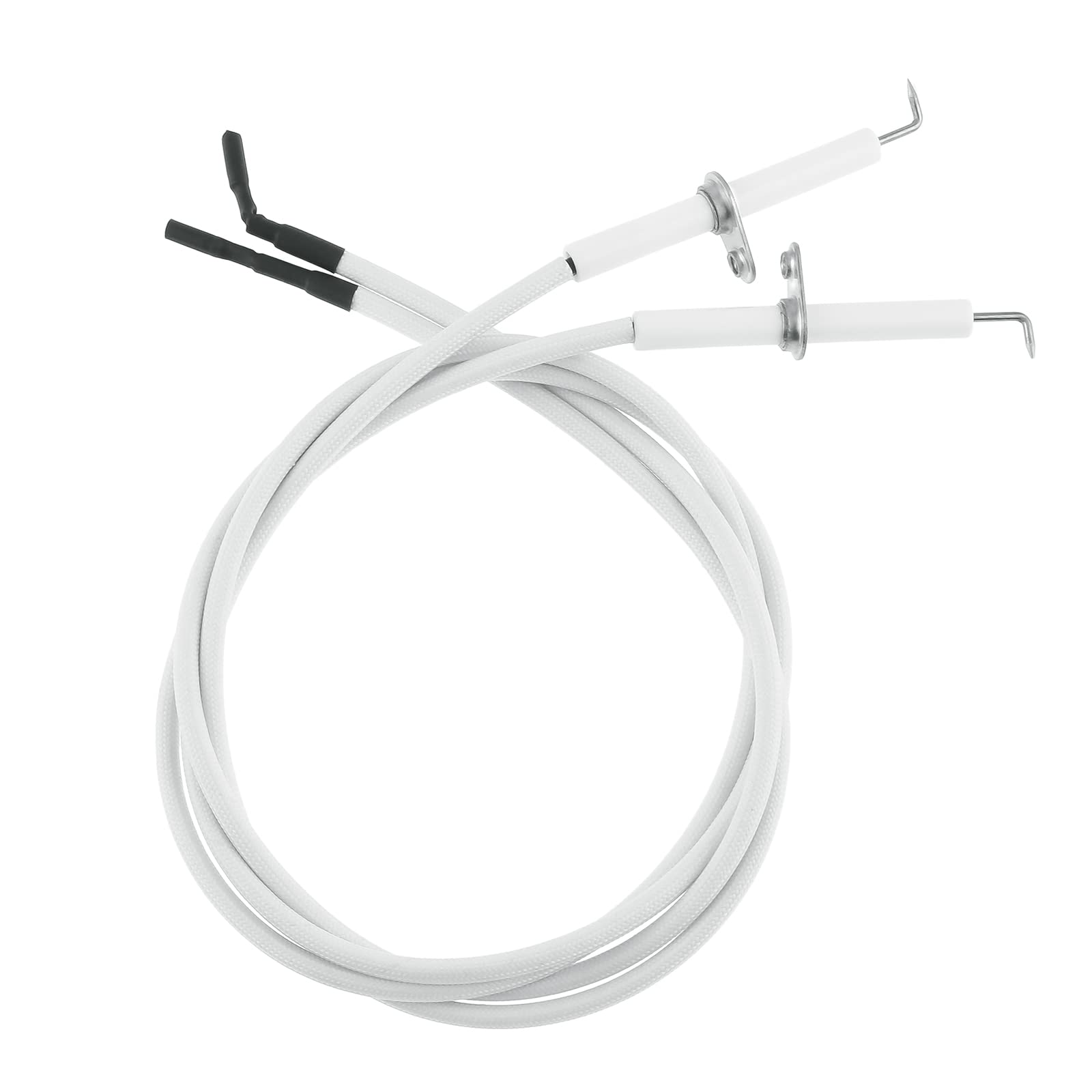Hicello 2Pcs 750Mm Ignitor Electrode Wire Pilot Burner Ceramic Electrode Ignition Piezo Spark Electrode Ignition For Gas Burner