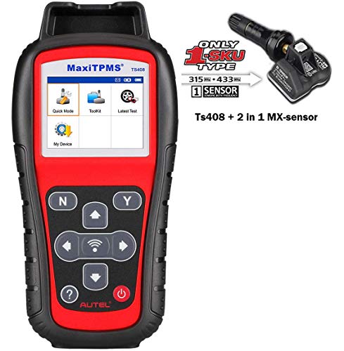 Autel MaxiTPMS TS408 Plus Extra MX Sensor TPMS Relearn and Reset Tool Program MX Sensor CheckRemove DTCs Quick and Advance Mode Tire Sensor ID Read and Clone Better TS401