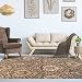 Superior Elegant Augusta Area Rug, Floral Scalloped Contemporary Pattern, 5' x 8', Light Blue