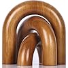 3pcs wood arch decorative objects coffee table decor aesthetic arch design shelf decor neutral home decor accents modern minimalist bookshelf decor boho decor for living room entrywaybrown  urban country home decor