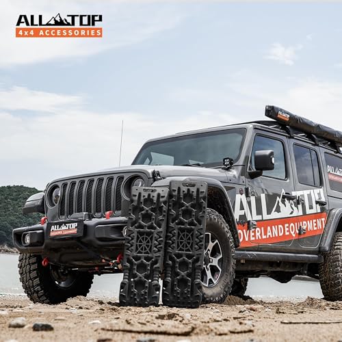 ALL-TOP Traction Boards with Build-in Jack Base, 2PCS Recovery Boards & Mounting Kit for Overlanding (4th Gen, Black) by ALL-TOP - Image 6