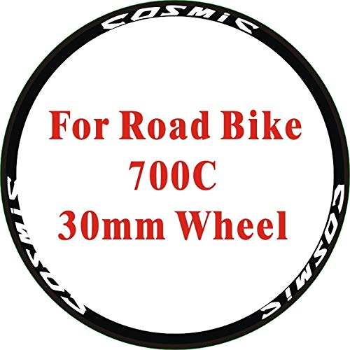 Autocollants De Jante 700c – Lot 2 Roues, Vinyle Brillant, Découpe Sans Fond, Avec Ruban De Transfert (blanc)