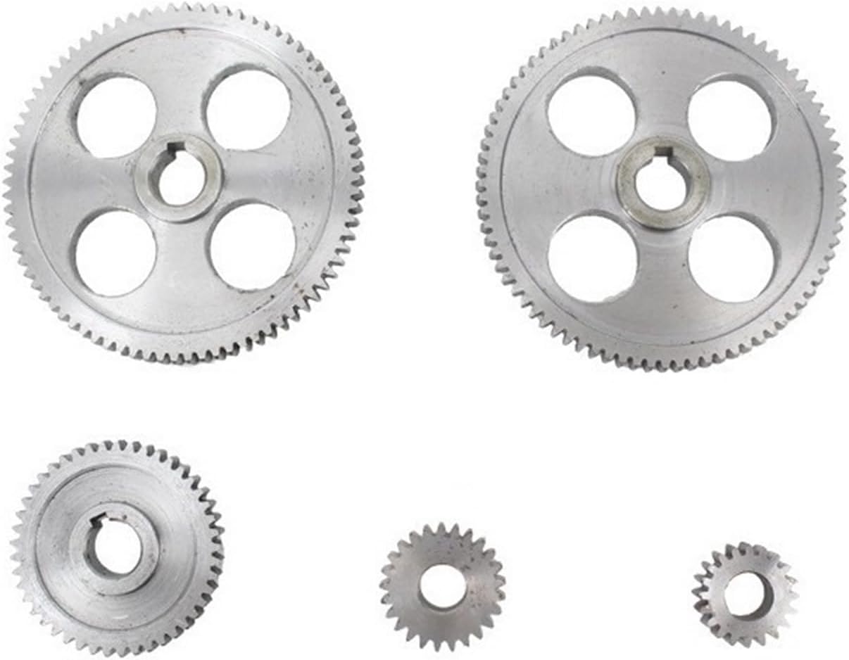 5 Pcs Tool Feed Bridge Gear Kit, 80Z 80Z 45Z 25Z 20Z, For CJ0618-340B Metal Lathe Accessories