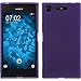 Produktbild PhoneNatic Case kompatibel mit Sony Xperia XZ1 - lila Silikon Hülle matt Cover