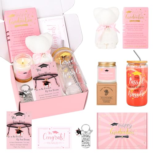 JOYOFUN 2026 Graduation Gifts for Women, Class of 2026 Grad Gift Box Set, College High School Graduation Present Basket for Women Daughter Sister Teacher Nurse Graduates Friends（Pink）