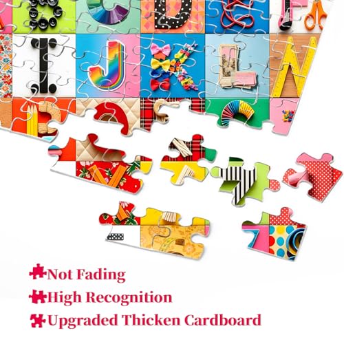 PICKFORU Playful Characters Puzzles for Adults 1000 Piezas, Rompecabezas ABC Alfabeto Caprichoso, Tema Creativo de Arte Numérico como Decoración para el Hogar miniatura 7
