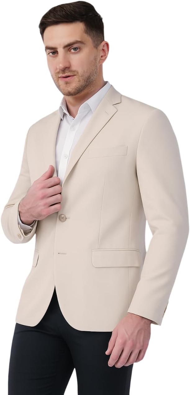 Mens Formal Blazer Fully Lined Slim Fit Business Jacket High Quality Formal Dress Office Wedding Multifunction