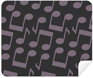Dark Purple Music Notes Black Cleaning Cloth Screen Cleaner 2pcs Suede Fabric