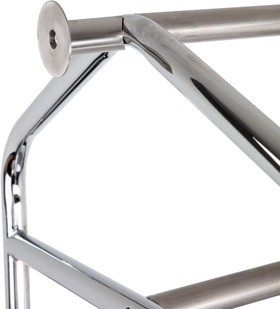 Chrome Steel Luggage Cart – 800lb Capacity – Bellman Cart w/ 6” Air Filled Tires & Gray Carpet, for Hotel, Resorts, Condos, Commercial Use (Value Valet Series)