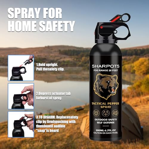Pepper Spray for Both Women and Men Quick Release Easy Carry and Fast Access, Secure and Easy to Use Safety 6.7OZ