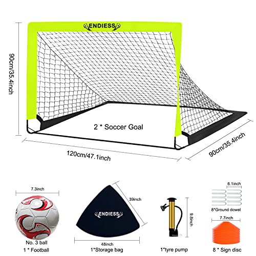 Sports Kids Practice Soccer Goals, Pop Up Folding Soccer Goal Net Set, Portable Practice Soccer Nets Mini Goals - Perfect for Backyard Games. - Image 3