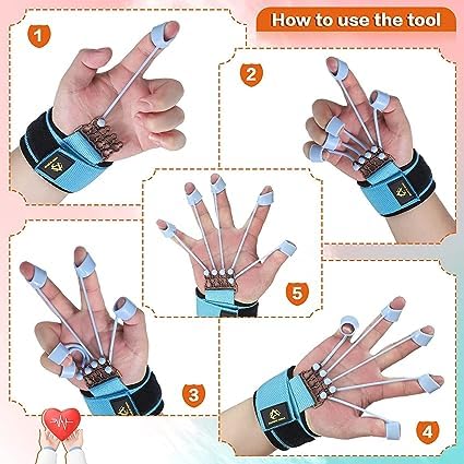 Image of Fitfix Hand Exerciser (1 ps Forearm Exerciser + 1 ps Hand Gripper) Hand & Finger Fitness Pro Pack: Strengthen, Expand, and Conquer with Dynamic Hand Tool & Forearm Combo