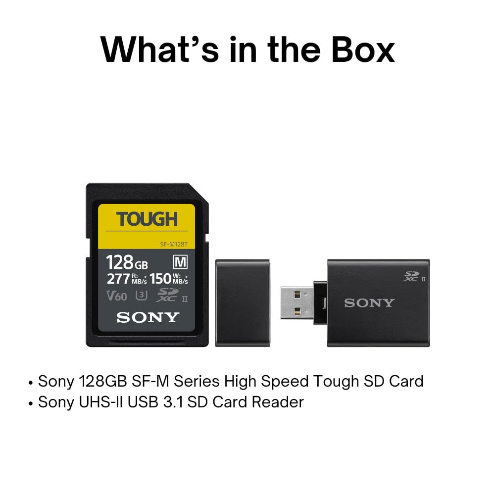SONY 128GB TOUGH SDXC UHS-Iカード Sony 128GB UHS-II Tough G-Series SD Card with Dual-Slot Card