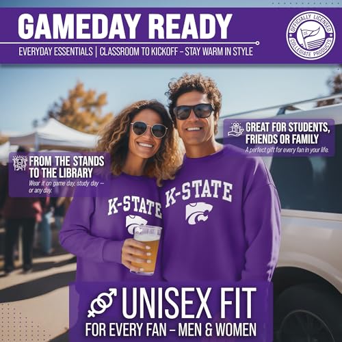 Image of NCAA College Sweatshirt Fleece Crewneck Pullover for Men and Women | Officially licensed NCAA college gameday crewneck pullover - 9 oz fleece lined sweatshirt with arch and logo design