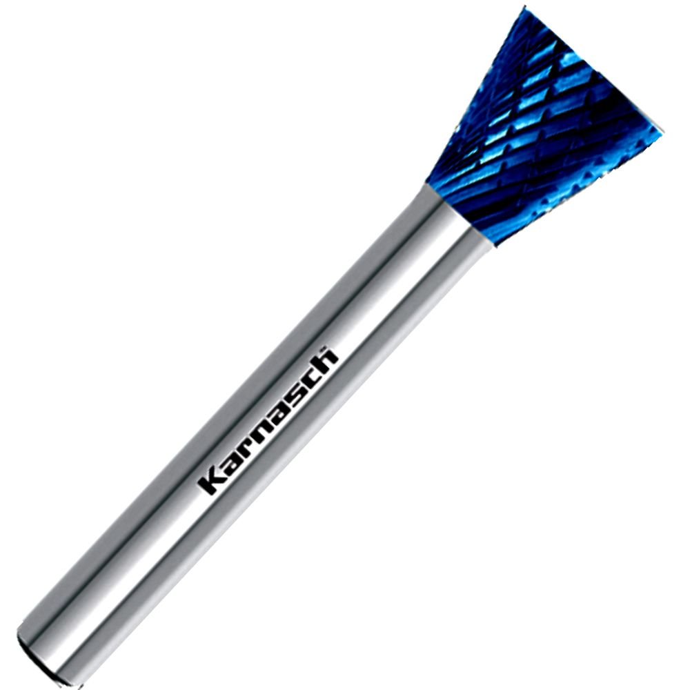 Hauptversand24 Carbide Milling Burr Tenon Cutter Rotary Cutter Blue-Tec VHM Angle Shape WKN HP-3 Diameter = 3 / L2 = 5 / D2 = 3 / L1 = 38 mm