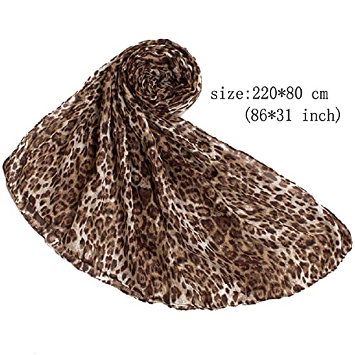 Fashion Lightweight Scarfs For Women Leopard Print4