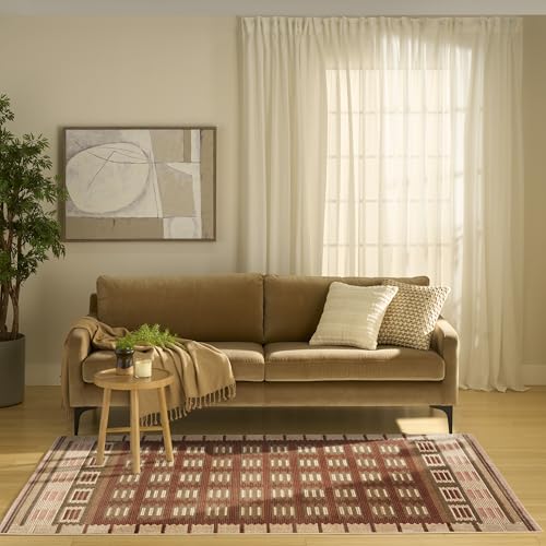 Tapete decorativo Nourison Nordic 5' x 7' Rust miniatura 6