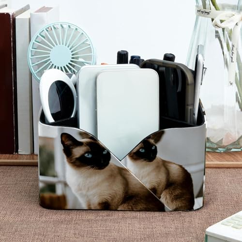 Pot de rangement bureau chat siamois pour télétravail harmonieux - 7