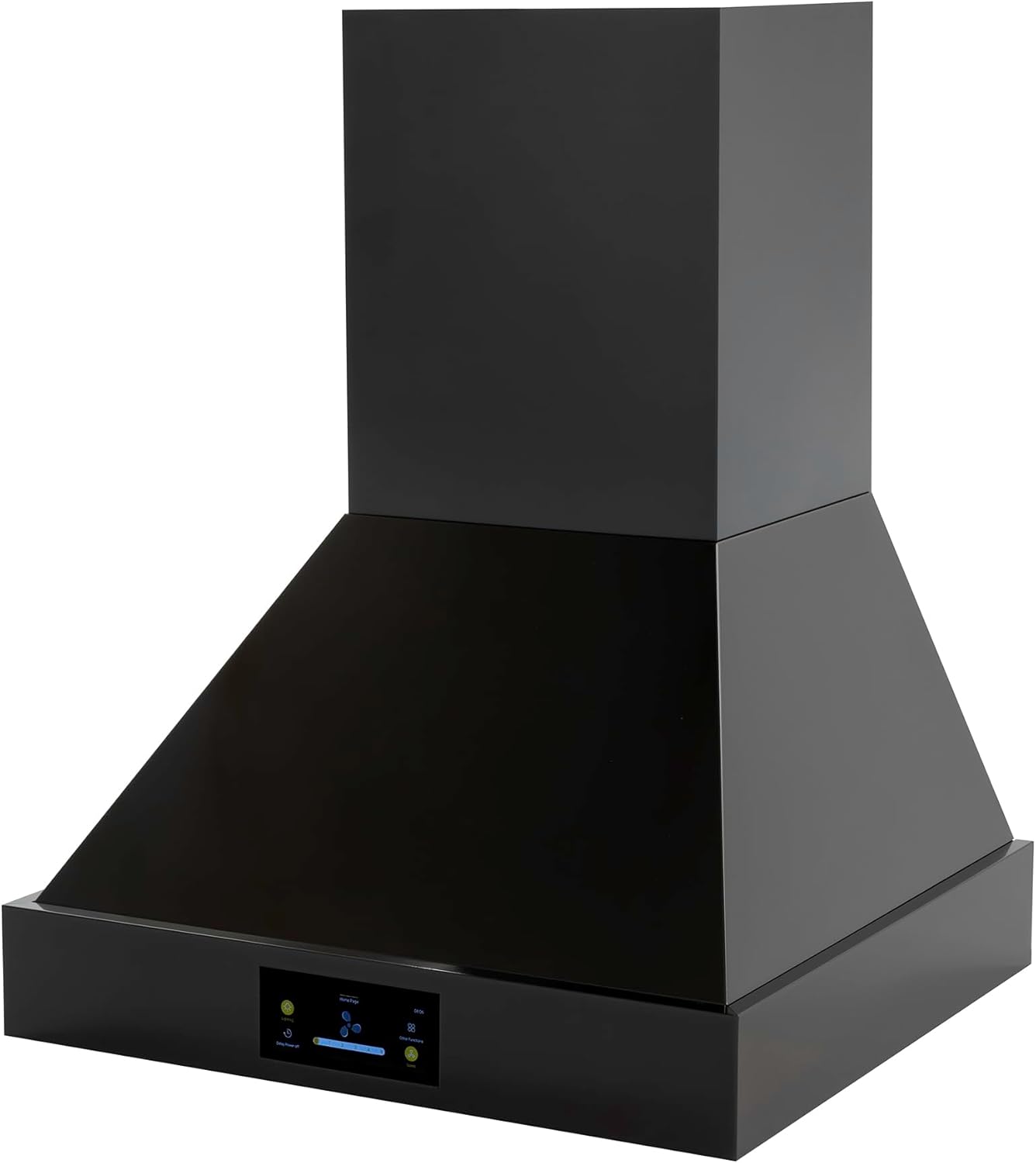 48 Inch Professional Range Hood, 1800 CFM Wall Mount Vent Hood with Efficient, Ultra-Quiet Multi-Speed DC Motor, LED Lights - Black Stainless Steel