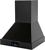 Vista 7 de Campana extractora profesional de acero inoxidable negro - 48 pulgadas