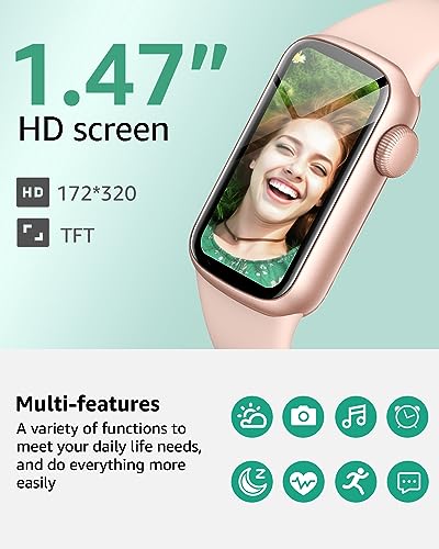 Image of IMFRCHCS Fitness Tracker with Step Counter /Stopwatch, Activity Health Tracker with Blood Pressure Heart Rate Monitor, Sleep Tracker, 137+ Sport Modes, Pedometer Smart Watch, Gift for Women Men Pink