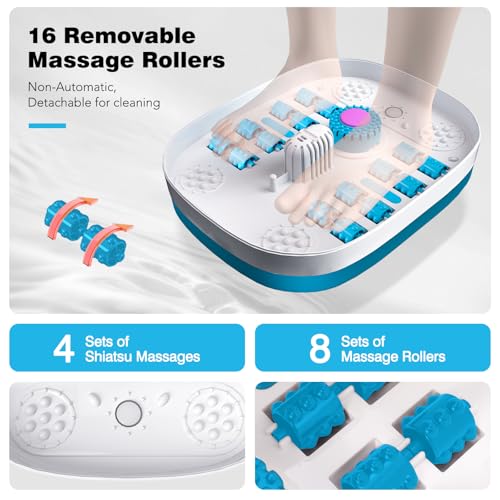 Spa de pies plegable con masaje y calor KNQZE miniatura 4