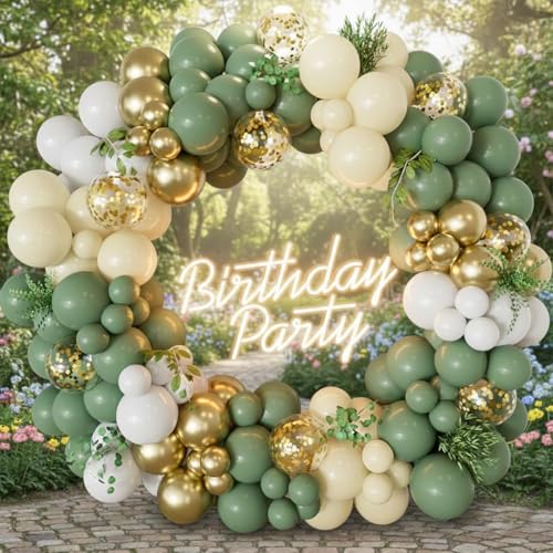 Flixcart Sage Green Balloon Arch Kit - 101 Pcs Balloon Garland Kit with DIY tools Perfect for Thanksgiving Engagement Wedding Welcome Home Graduation & Kids Birthday Party Decoration
