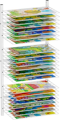 mocomax 24-Shelf Wall Mount Art Rack