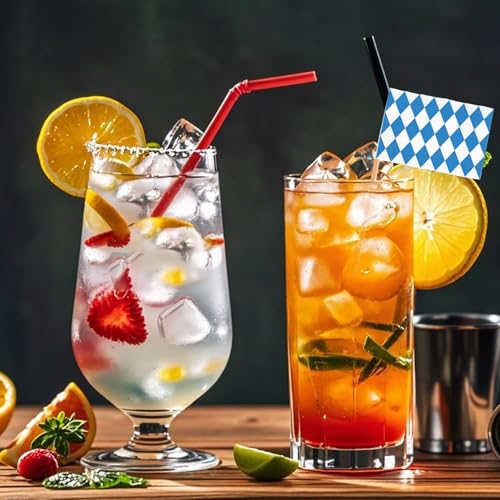 100 Stück Bayern Zahnstocher Flaggen,Bayerische Deko,Bayern Flagge für Cocktail Cupcake Dekorationen und Bayerisches Oktoberfest Deko,Bayrisch Oktoberfest Partydeko,Oktoberfest Tischdeko