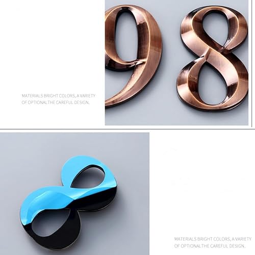 Miniatura 4 de Números de casa para puertas 3D, números de buzón de 3 pulgadas, números del 0 al 9, autoadhesivos, números de puerta de casa, dirección de calle de