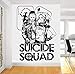 Citations Suicide Squad Wall Decal Harley Quinn & amp; Joker Dc Autocollants Pour Enfants Chambre Vinyle Art Mural Task Force X Décor À La Maison 42X62 CM