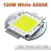 Hontiey High Power LED Chip 100W Pure White Light 6000K-6500K Bulbs 100 Watt Beads DIY Spotlights Floodlight COB Integration Lamp SMD