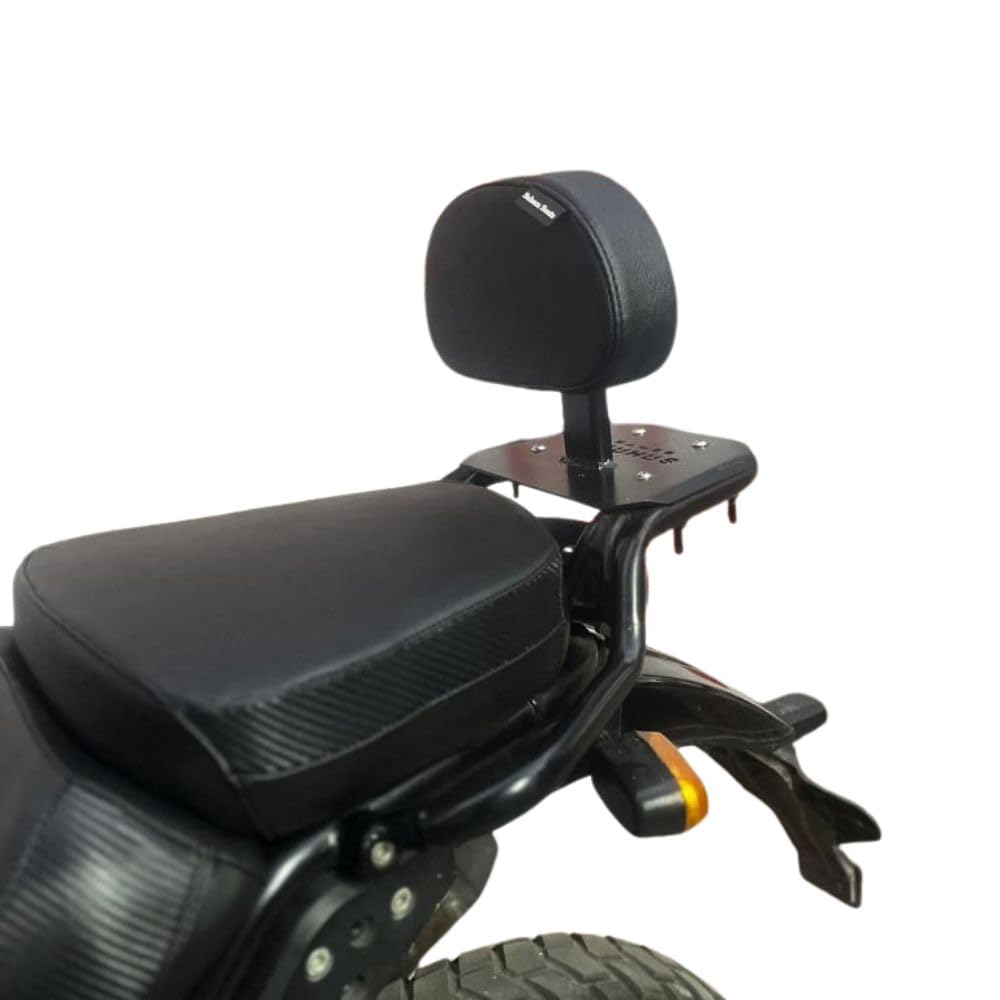 Sahara Seats Adjustable Back Rest Compatible with Himalayan 411/Pillion Backrest (Black)