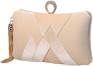 Women Bags Retro Velvet Evening Bags Female Handbag Fashion Woven Tassel Party Clutch