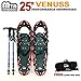 New MTN 25" Red All Terrain Snowshoes+ Blue Nordic Pole + Free Carrying Bag