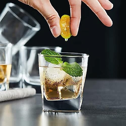 Image of WRINGO 230ml Italian Premium Juice Glasses and Transparent Water Glass Medium Size Tumbler Glasses for Drinking Water and Cocktails, Diamond Design Glass Water Glasses (Opera A, Set of 12)