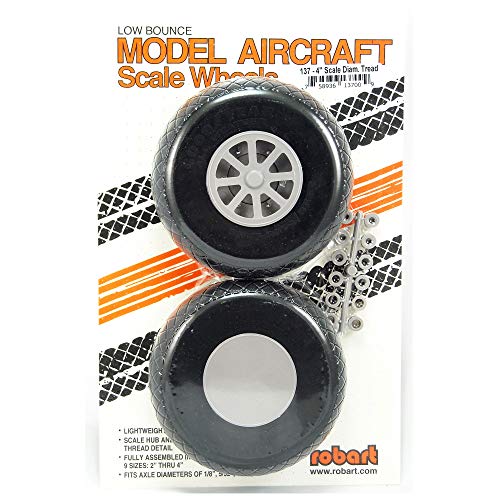 Robart Manufacturing UX400-Scale Diamond Tread Wheels ROB137 Wheels Gear Retracts & Accys