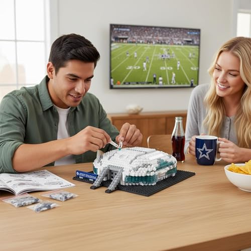Image of FOCO NFL Unisex-Adult NFL Team Construction Blocks 3D Mini BRXLZ Stadium